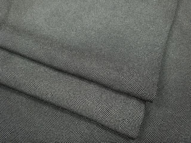 平和屋着物●江戸小紋　鮫小紋柄　黒地　正絹　逸品　CABE6882ut