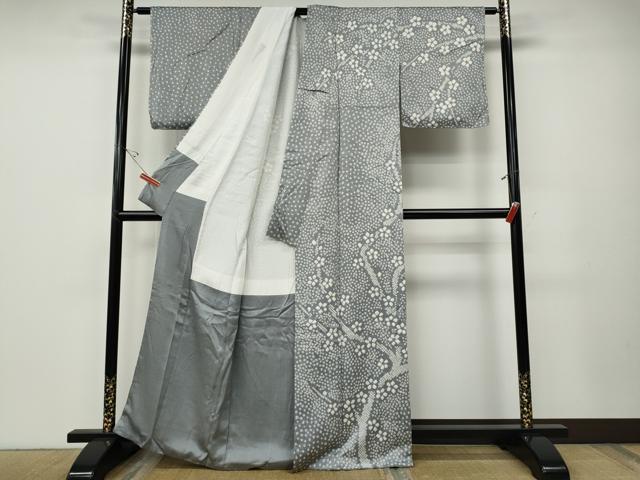 平和屋着物●訪問着　総絞り　枝花文　正絹　逸品　CABE6884ut