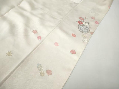 平和屋着物●訪問着　エ霞花籠文　暈し染め　金銀彩　正絹　逸品　CABE6888ut