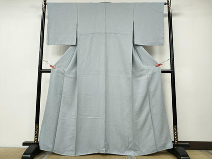 平和屋着物●上質な色無地　吉祥地紋　淡藤色　正絹　逸品　CABE6891ut