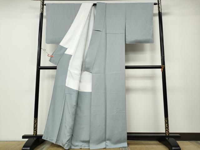 平和屋着物●上質な色無地　吉祥地紋　淡藤色　正絹　逸品　CABE6891ut