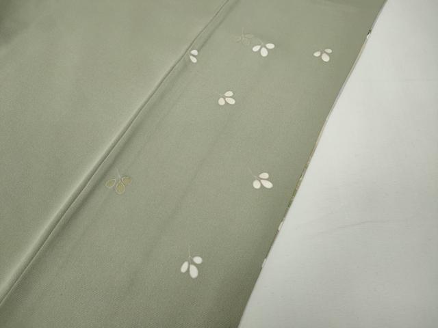 平和屋着物●訪問着　駒刺繍　扇面花文　暈し染め　正絹　逸品　CABE6897ut