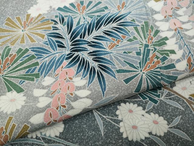 平和屋着物●訪問着　友禅　松葉花文　暈し染め　正絹　逸品　CABE6899ut 平和屋着物○訪問着 友禅 松葉花文 暈し染め 正絹 逸品 CABE6899ut