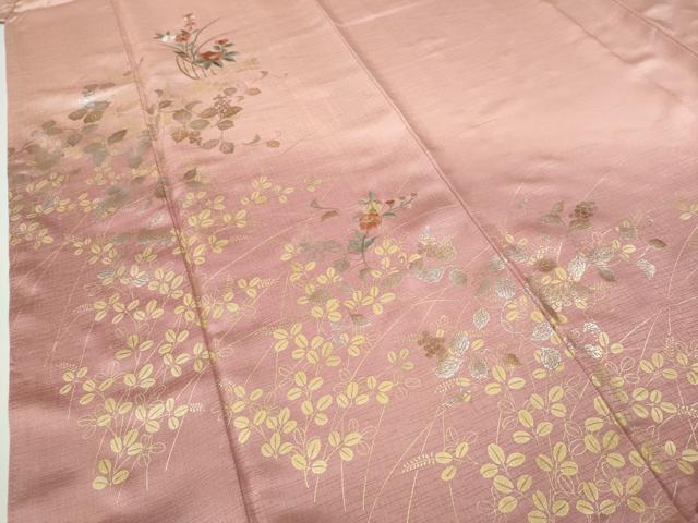 平和屋着物○訪問着 刺繍 花籠文 暈し染め 金銀彩 三越