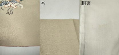 平和屋着物●訪問着　船飛鳥草花文　暈し染め　金彩　三越扱い　正絹　逸品　CABE6905ut