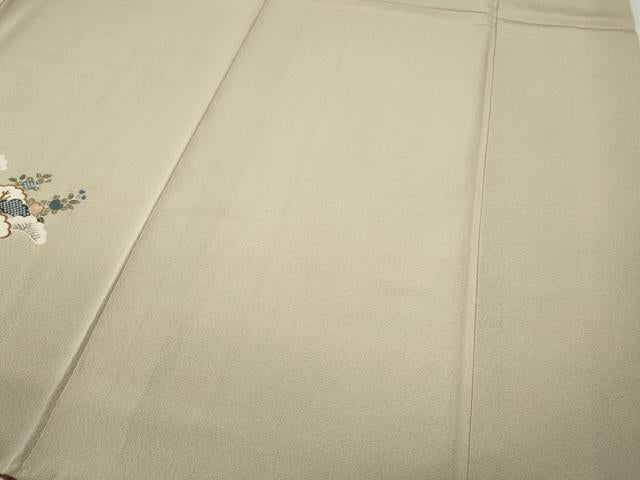 平和屋着物●訪問着　船飛鳥草花文　暈し染め　金彩　三越扱い　正絹　逸品　CABE6905ut
