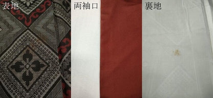 平和屋着物●本場大島紬　龍郷絣　菱花文　正絹　逸品　CABE6911ut