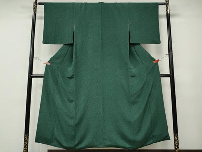 平和屋着物●人間国宝　南部芳松　突彫り　江戸小紋　松　正絹　逸品　CABE6913ut
