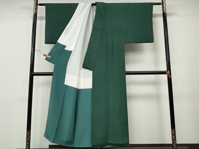 平和屋着物●人間国宝　南部芳松　突彫り　江戸小紋　松　正絹　逸品　CABE6913ut