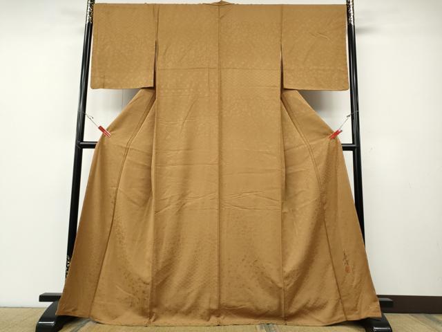 平和屋着物●上質な小紋　作家物　横段花唐草吉祥文　正絹　逸品　未使用　CABE6925ut
