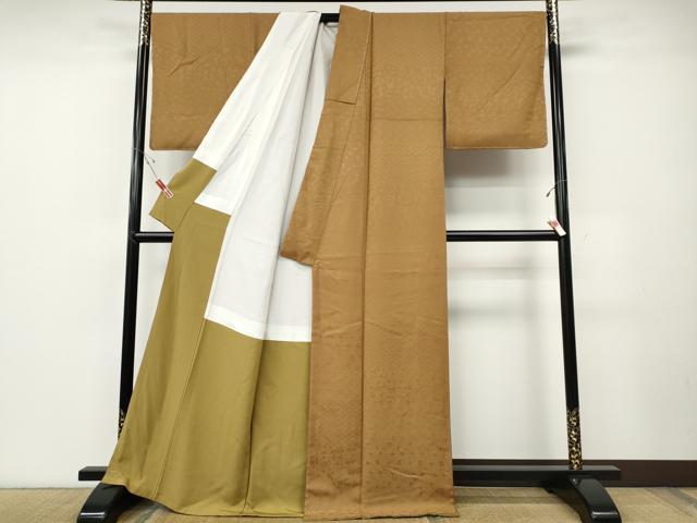 平和屋着物●上質な小紋　作家物　横段花唐草吉祥文　正絹　逸品　未使用　CABE6925ut