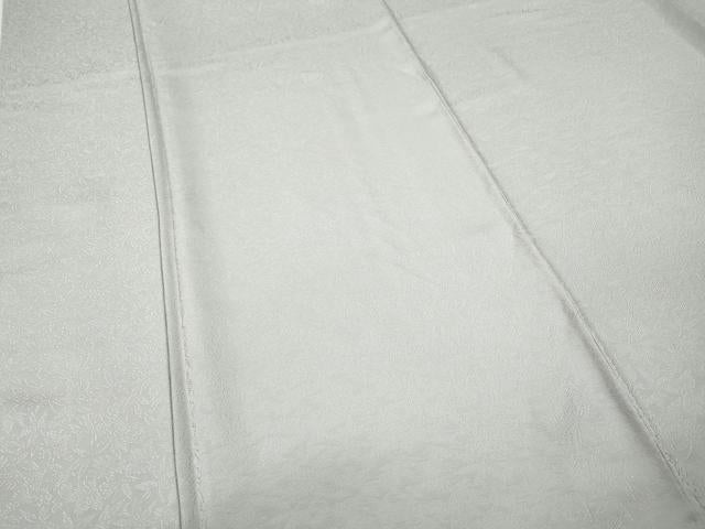 平和屋着物●京友禅の人間国宝　上野為二　色無地　舞葉地紋　牡丹鼠色　正絹　逸品　CABE6927ut