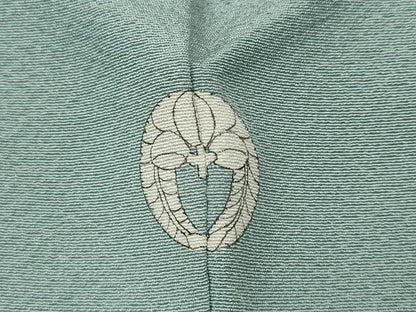 平和屋着物●上質な色無地　秘色色　正絹　逸品　CABE6929ut