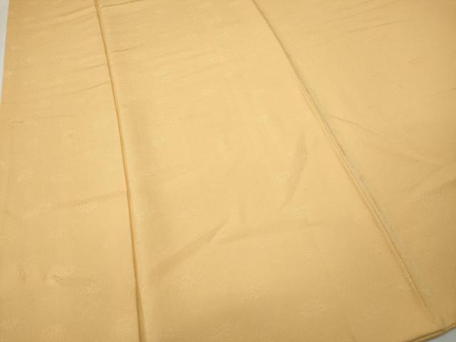 平和屋着物●上質な色無地　花唐草地紋　杏色　正絹　逸品　CABE6936ut