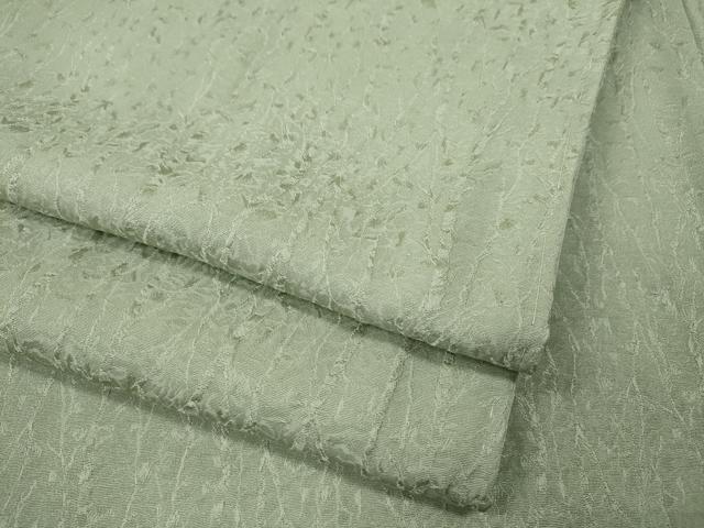 平和屋着物●上質な色無地　吉祥地紋　青磁鼠色　正絹　逸品　未使用　CABE6938ut