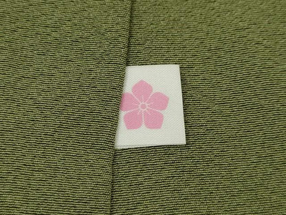 平和屋着物●上質な色無地　岩井茶色　正絹　逸品　CABE6941ut