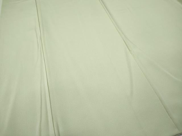平和屋着物●上質な色無地　白緑色　正絹　逸品　CABE6942ut