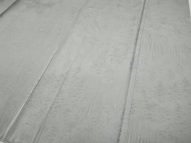 平和屋着物●無地絵羽訪問着　樹林地紋　白鼠色　正絹　逸品　CABE6945ut