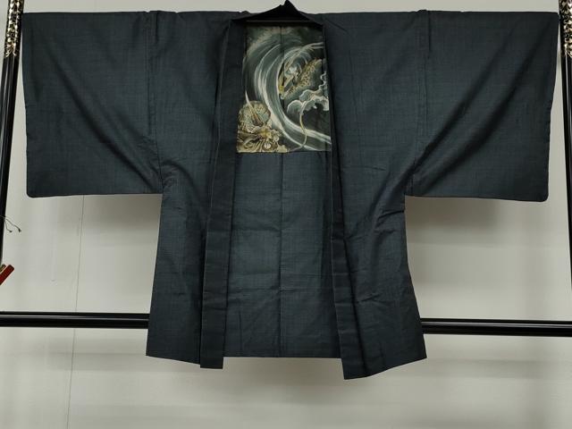 平和屋着物●男性　本場大島紬　アンサンブル　100亀甲　総詰め　証紙付き　正絹　逸品　CABE6952ut