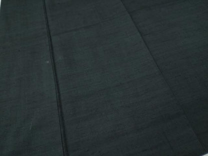 平和屋着物●男性　紬　アンサンブル　藍鉄色　正絹　逸品　CABE6954ut