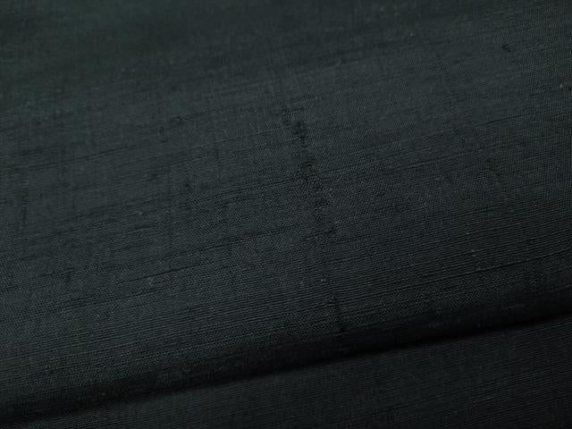 平和屋着物●男性　紬　アンサンブル　藍鉄色　正絹　逸品　CABE6954ut