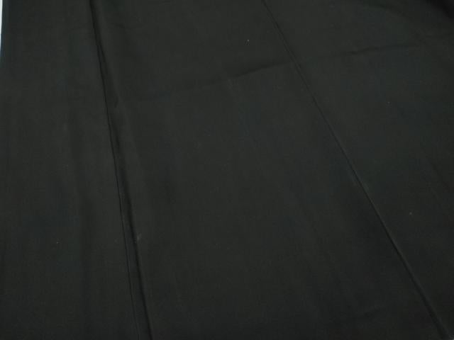 平和屋着物●男性　黒紋付　羽織セット　羽裏：一富士二鷹三茄子　正絹　逸品　CABE6956ut