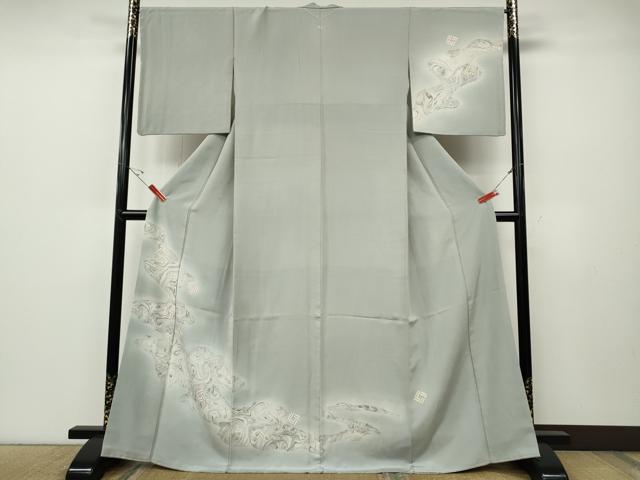 平和屋着物●訪問着　墨流し吉祥文　正絹　逸品　CABE6959ut