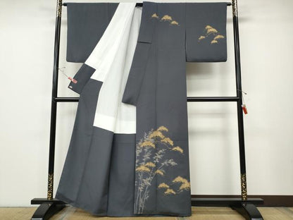 平和屋着物●訪問着　松笹竹文　暈し染め　金彩　三越扱い　正絹　逸品　CABE6962ut