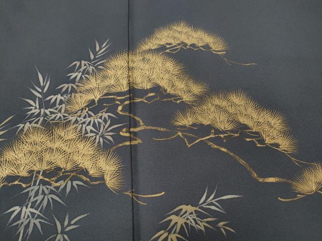 平和屋着物●訪問着　松笹竹文　暈し染め　金彩　三越扱い　正絹　逸品　CABE6962ut