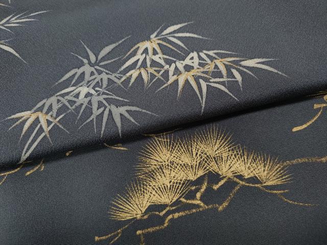 平和屋着物●訪問着　松笹竹文　暈し染め　金彩　三越扱い　正絹　逸品　CABE6962ut