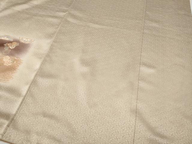 平和屋着物●訪問着　横段立波草花文　暈し染め　金彩　正絹　逸品　CABE6966ut
