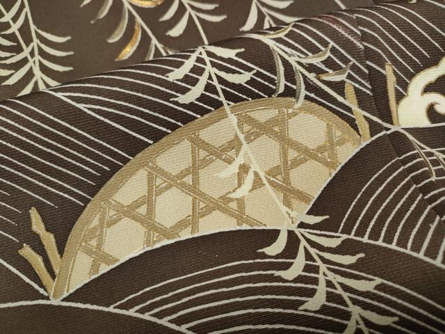 平和屋着物●訪問着　駒刺繍　水車　立波枝垂れ柳　金彩　正絹　逸品　CABE6967ut