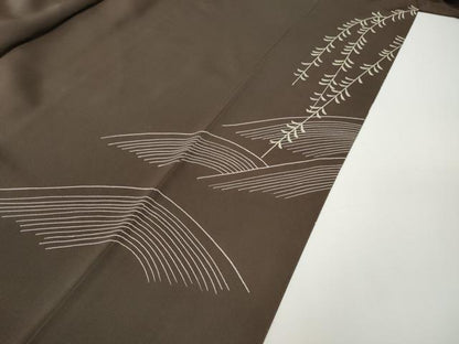 平和屋着物●訪問着　駒刺繍　水車　立波枝垂れ柳　金彩　正絹　逸品　CABE6967ut
