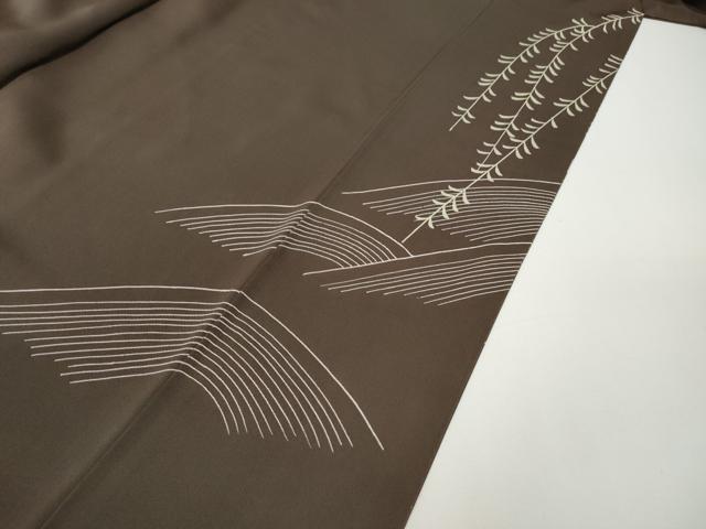 平和屋着物●訪問着　駒刺繍　水車　立波枝垂れ柳　金彩　正絹　逸品　CABE6967ut