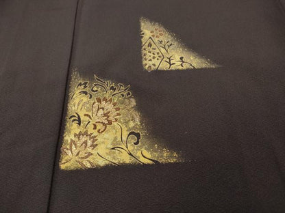 平和屋着物●訪問着　竹屋町刺繍　更紗花蝶文　金彩　やまと誂製　正絹　逸品　CABE6968ut