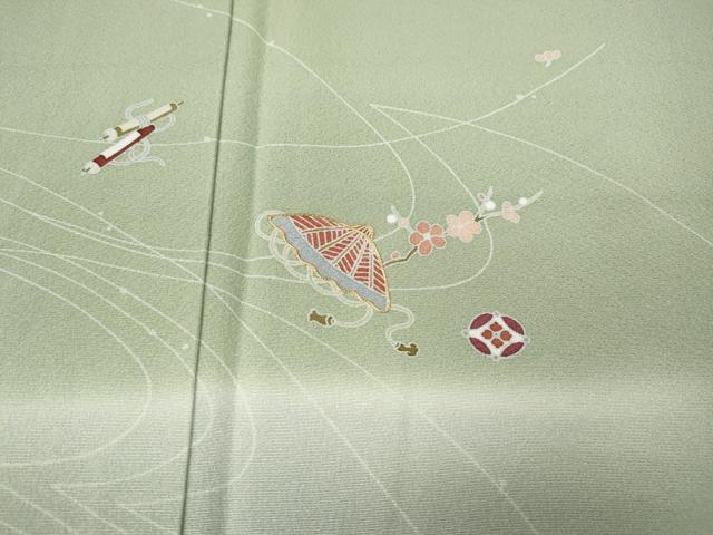 平和屋着物●訪問着　駒刺繍　宝尽くし蒔絵花文　暈し染め　正絹　逸品　CABE6976ut
