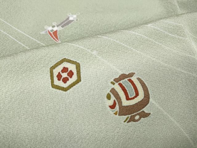 平和屋着物●訪問着　駒刺繍　宝尽くし蒔絵花文　暈し染め　正絹　逸品　CABE6976ut