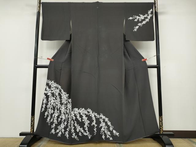 平和屋着物●訪問着　枝垂れ桜文　正絹　逸品　CABE6978ut