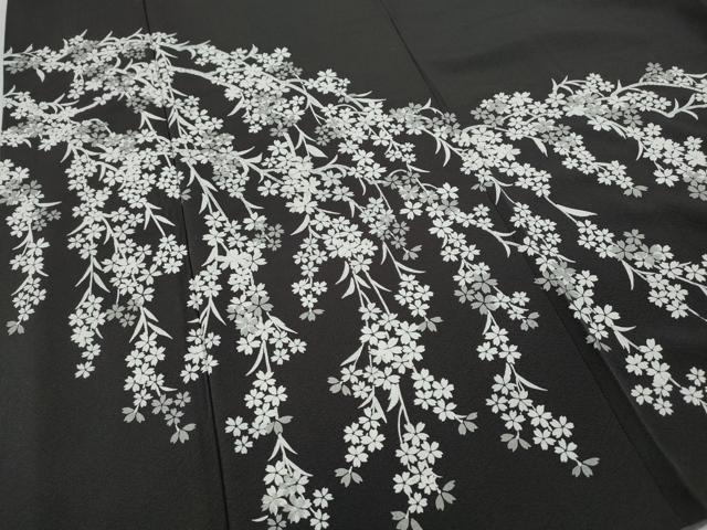 平和屋着物○訪問着 枝垂れ桜文 正絹 逸品 CABE6978ut