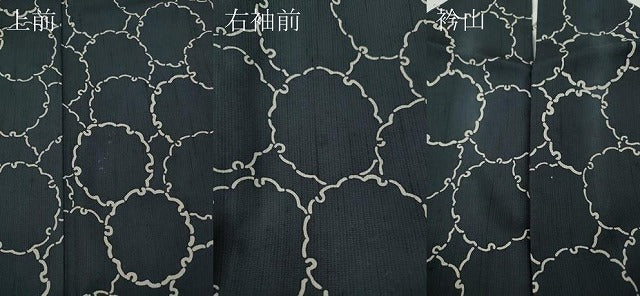 平和屋着物●上質な小紋　紬地　雪輪文　正絹　逸品　CABE6980ut