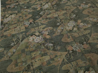 平和屋着物●本場大島紬　7マルキ　エ霞吉祥花文　正絹　逸品　CABE6982ut