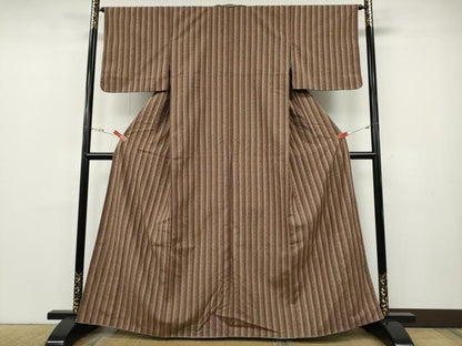 平和屋着物●上質な紬　吉祥間道　正絹　逸品　CABE6983ut