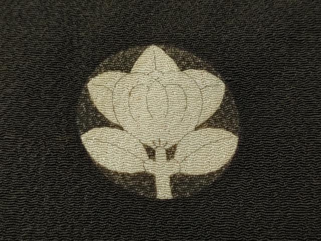 平和屋着物●アンティーク　大正ロマン　黒留袖　刺繍　鳳凰松文　金糸　正絹　逸品　CABE6989ut