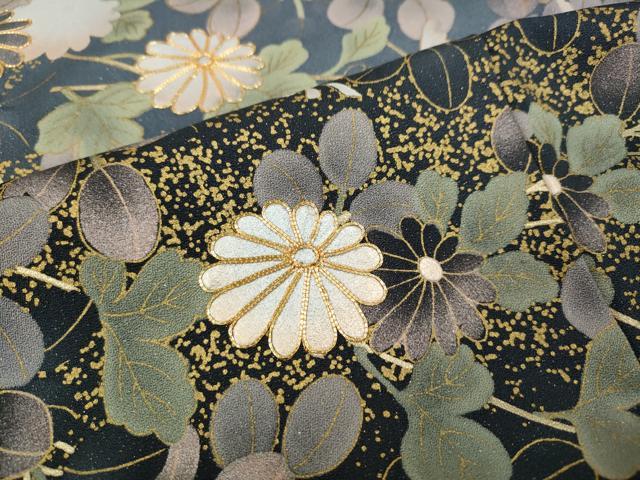 平和屋着物○訪問着 駒刺繍 流水舞蝶草花文 金通し地 平和屋着物○訪問着 駒刺繍 流水舞蝶草花文 金通し地