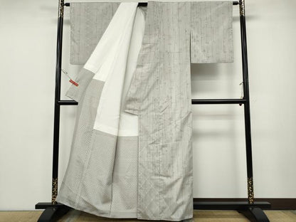 平和屋着物●二代目 川村久太郎　訪問着　紬地　吉祥文　正絹　逸品　CABE6993ut