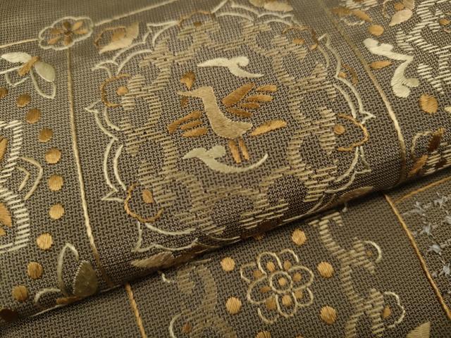 平和屋着物○中国三大刺繍 スワトウ刺繍 訪問着 本場大島紬 色紙吉祥