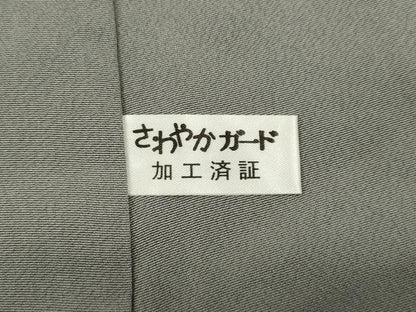 平和屋着物●訪問着　駒刺繍　絞り　飛鶴枝花文　金彩　正絹　逸品　CABE6996ut