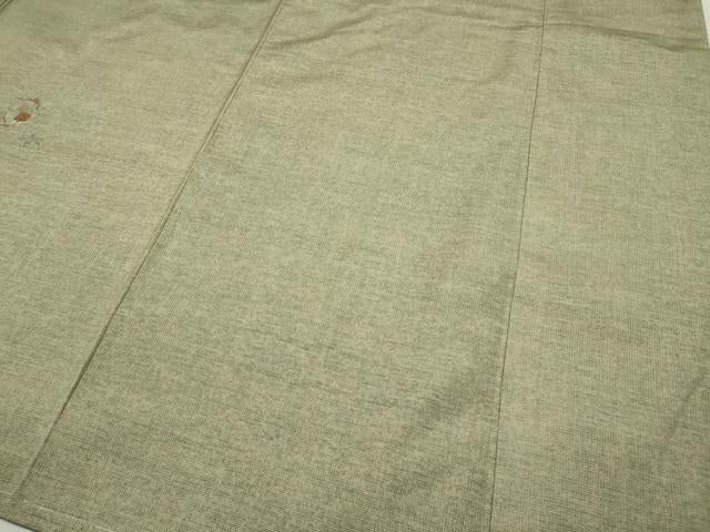 平和屋着物●訪問着　本場大島紬　総刺繍　草花丸文　金糸　正絹　逸品　未使用　CABE6997ut