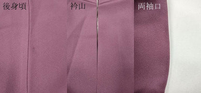 平和屋着物●上質な色無地　京紫色　正絹　逸品　CABE7001ut