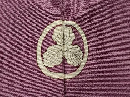 平和屋着物●上質な色無地　京紫色　正絹　逸品　CABE7001ut